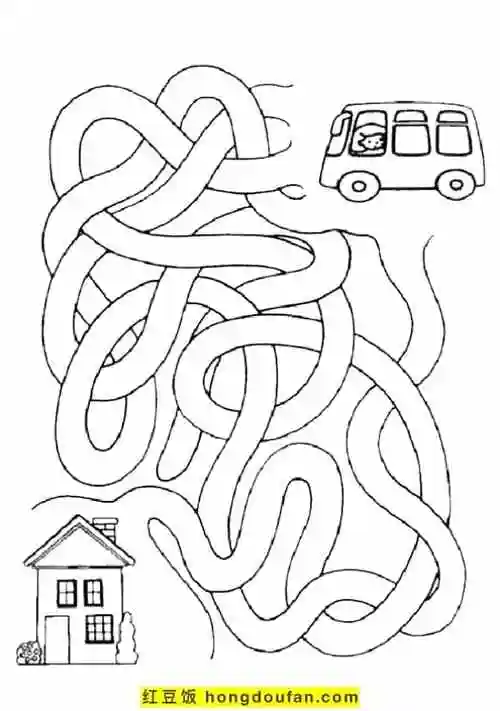 11张适合5到8岁孩子们玩的立体迷宫图纸免费下载-红豆饭小学生简笔画