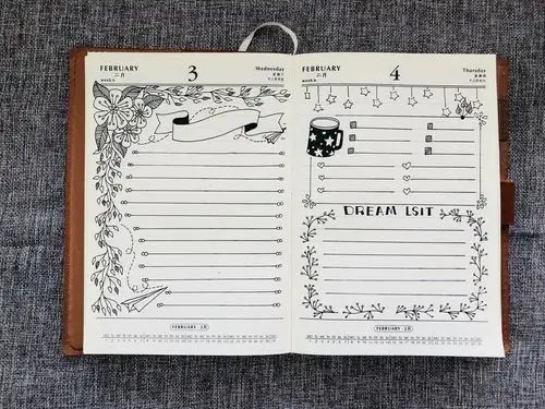 日计划手帐模板简笔画