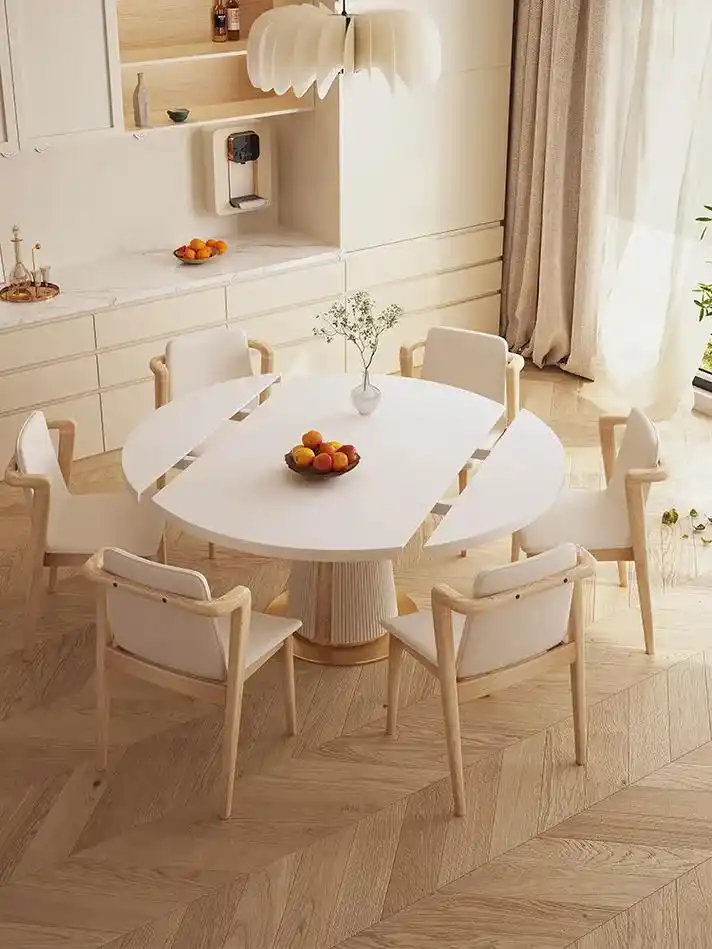 网红原木奶油风餐桌让家里的餐厅更温暖