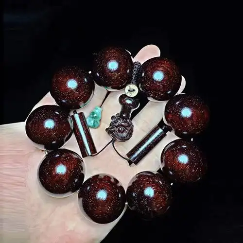 非洲小叶紫檀手串满金星2.