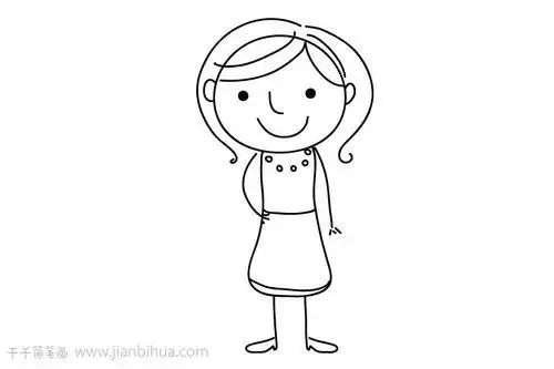 画妈妈简笔画最漂亮画妈妈简笔画最漂亮全身简单步骤彩色