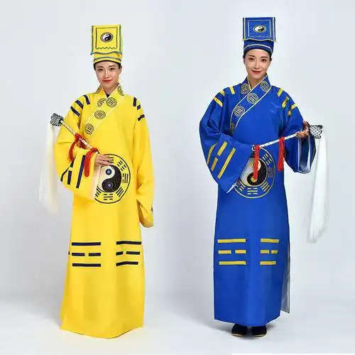 淼喵道士服装道教法器用品道服法衣道袍太极八卦衣服经衣黄林正英长袍