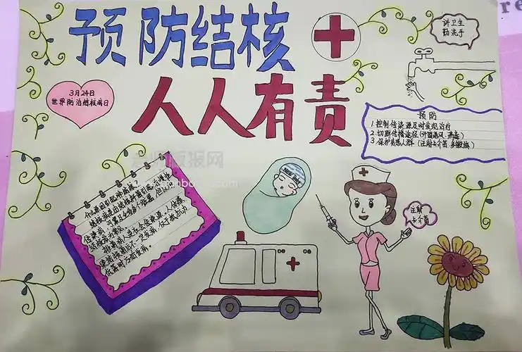 预防结核人人有责手抄报绘画图片 - 预防肺结核的图画 - 实验室设备网