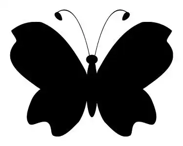 蝴蝶形状剪影素材