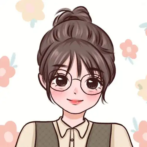 may风手绘头像丸子头小姐姐