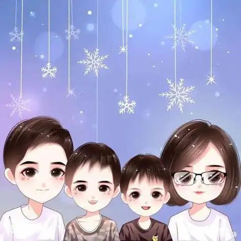 两个儿子的可爱卡通头像