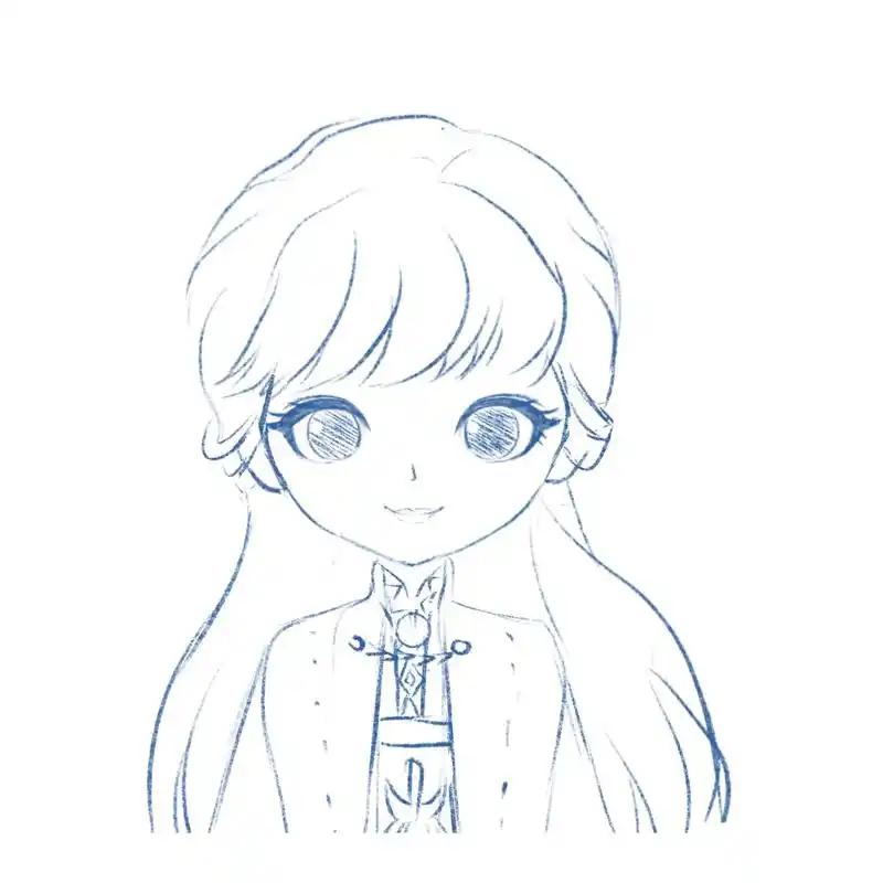 迪士尼公主——安娜#procreate绘画 #画画练习打卡  - 抖音