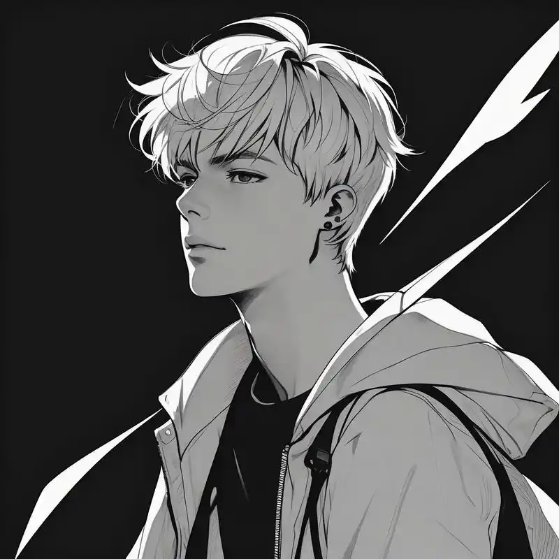 黑白素描风94孤独伤感男生头像 黑白素描风格总是能给人带来不一样