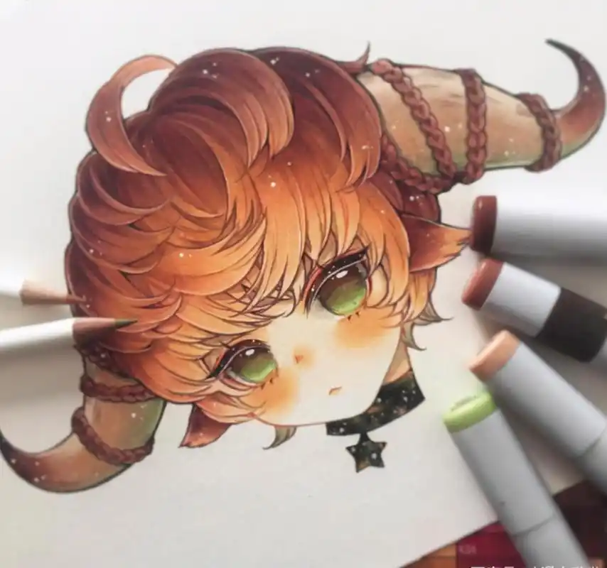 十二星座拟人头像,不同颜色的美女萌妹,哪个颜色属于你的星座?