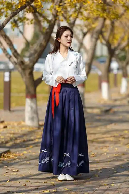 唐装汉服仙女装古装服装改良清新淡雅冬公主小姐襦裙古代衣服古风