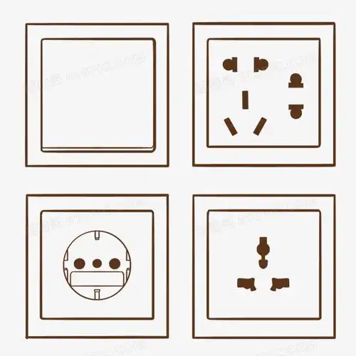 插头插座按钮简笔画简笔图精灵为您提供一组卡通手绘开关素材免费下载