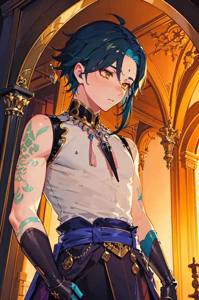 原神魈,蜜汁脸红,还有乱入图,你看清楚了没?