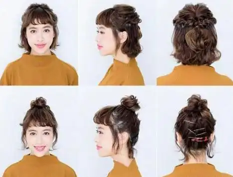 短发半丸子头怎么扎好看?