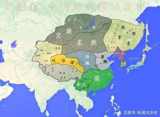 北魏分裂后的西魏和东魏(出自@史图馆