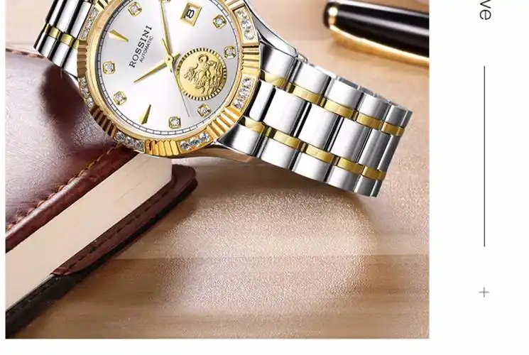 专柜同款 罗西尼启迪系列貔貅金币金表自动商务男士机械手表9705-雅蝶