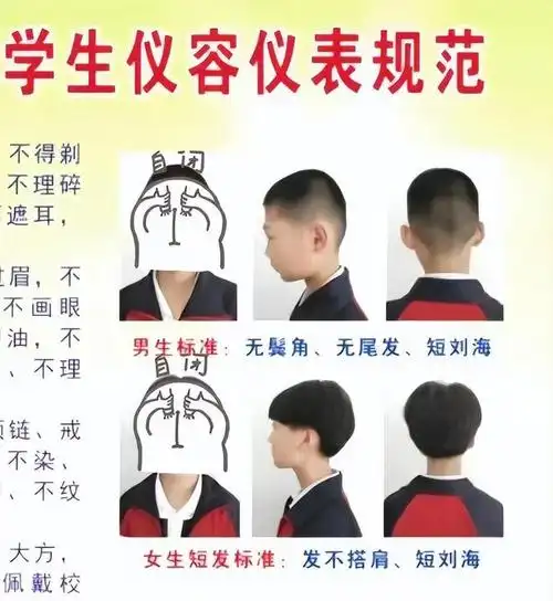 全国中学生统一发型:女孩"鲶鱼须",男孩"微分碎盖"?