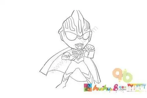 简笔画奥特曼欧布