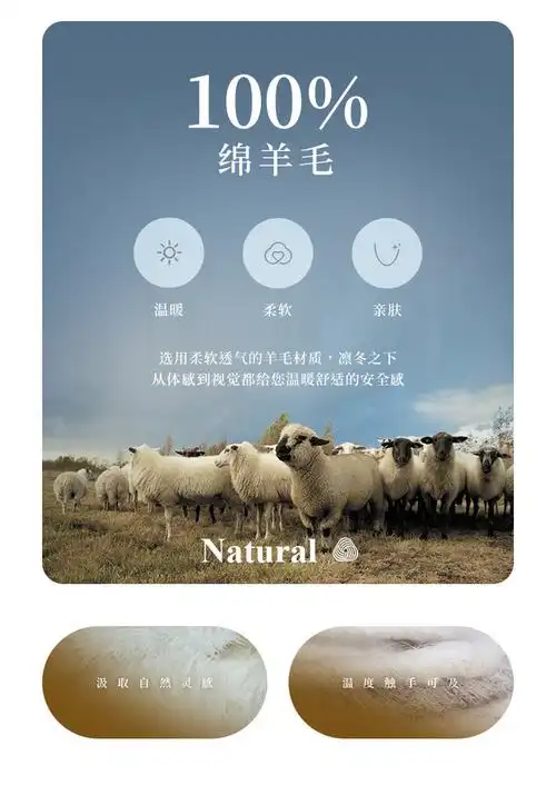 100%绵羊毛
