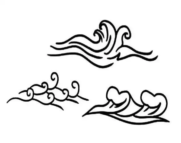 波涛的简笔画法