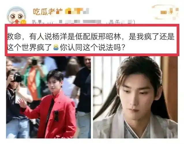 杨洋是低配版邢昭林?网友:这是我目前听过最好笑的笑话
