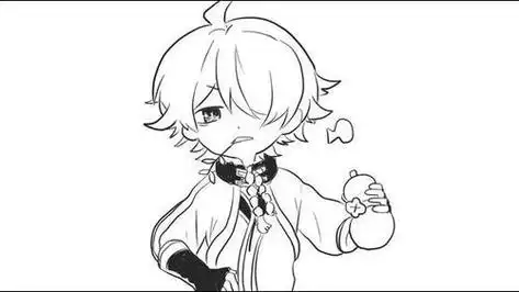 q版李白简笔画王者荣耀