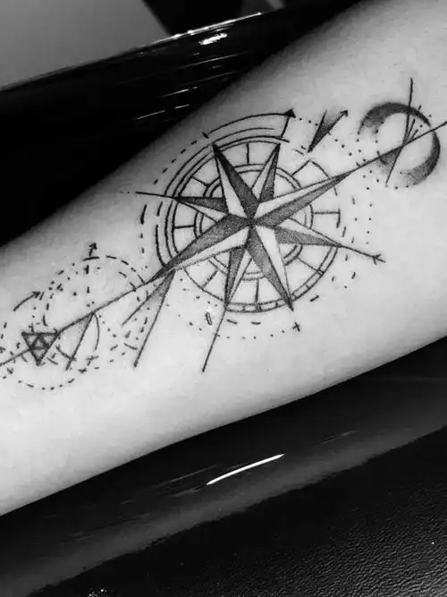 几何罗盘_纹身图案手稿图片_greyson的纹身作品集