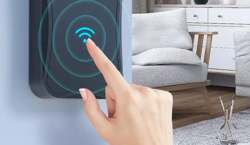 无线门铃智能电子门铃超远距离遥控商用店铺呼叫器紧急求助穿墙象牙白