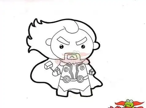 雷神托尔十万个冷笑话简笔画