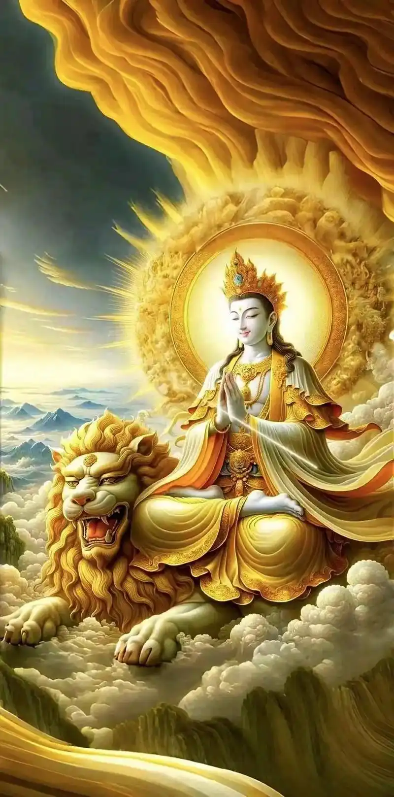 [合十]文殊菩萨圣诞日,农历四月初四 文殊大士 妙应无方