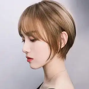假发女短发 圆脸bobo韩国波波头短发女生帅气全头套式短卷发发型