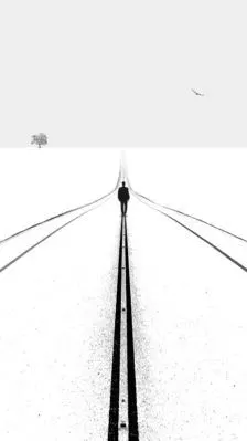 简约.黑白.背影.孤独