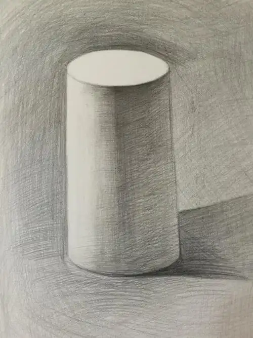 铅笔素描几何体练习临摹