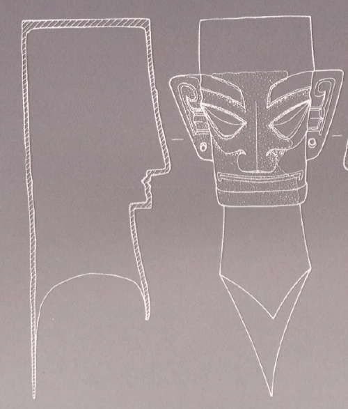 64金面罩铜头像