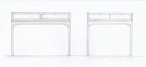 新中式首饰柜手绘图