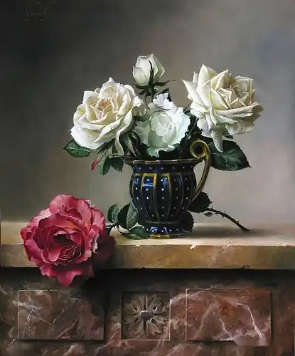 比利时画家pieterwagemans花卉油画作品选集