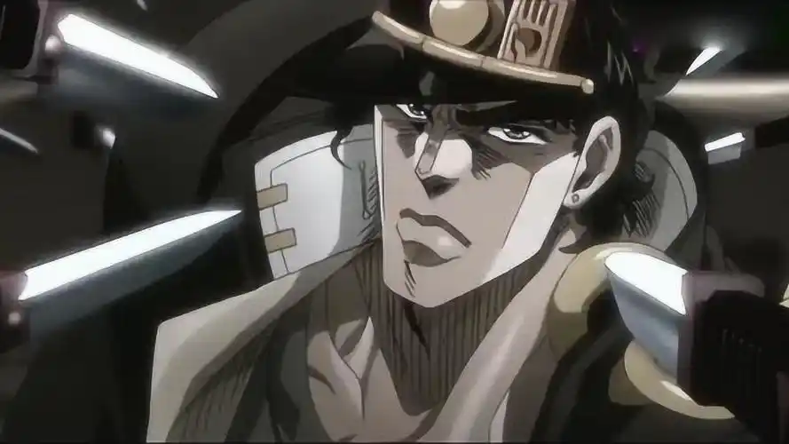 迪奥利用自己的能力,将数把飞刀扔向承太郎