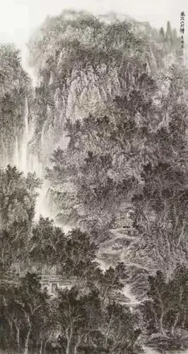 苦行探道静观妙得__著名画家薛秀荣山水画作品欣赏