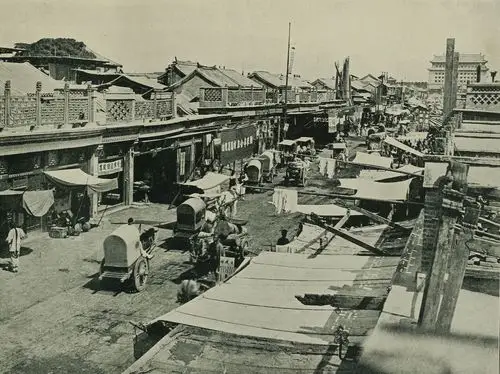 晚清老照片:清朝时期的衙役,北京前门大街