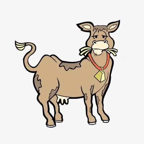 牛卡通动漫形象矢量素材