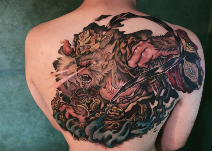 男生孙悟空纹身图集 一路向前不会妥协的顽强精神(23)