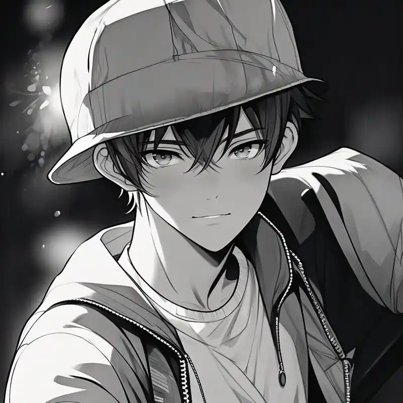 动漫男生黑白头像,高冷帅气90