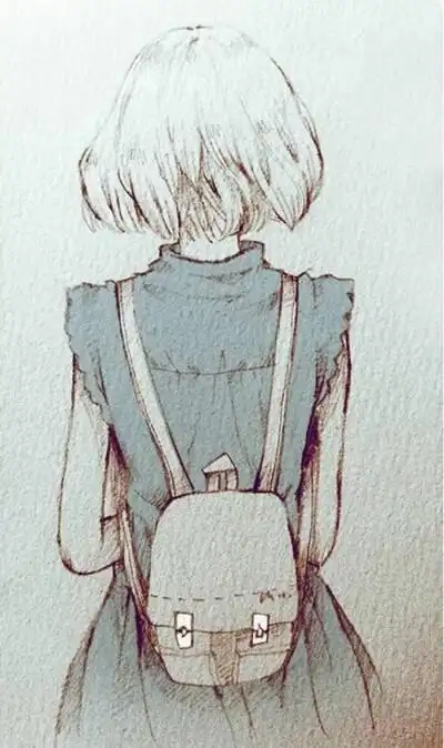 动漫 背影 学生