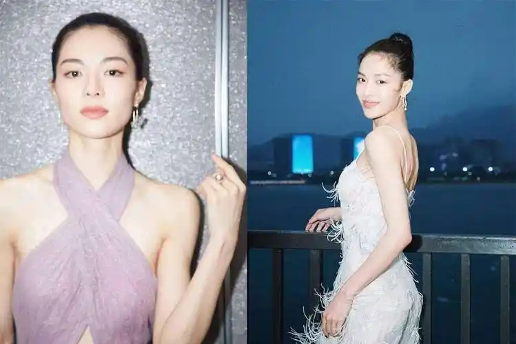 钟楚曦真是吊带裙钉子户配红唇美到爆棚同框关晓彤碾压了