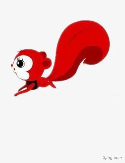 大尾巴的松鼠png素材透明免抠图片-动植人物-三元素3png.com