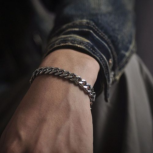 killwinner古巴链个性潮嘻哈手饰回到未来手链男女情侣明星同款