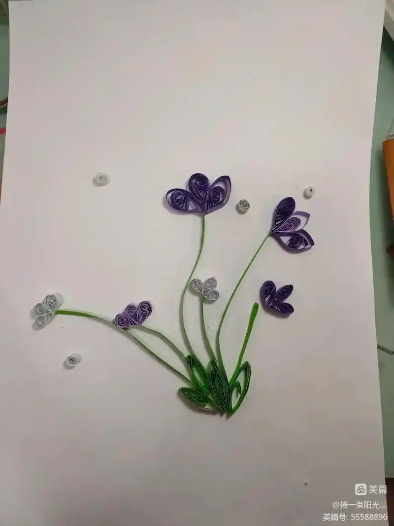 分享我班一群小可爱做的衍纸作品学生放假个个是小可爱开学了就是小