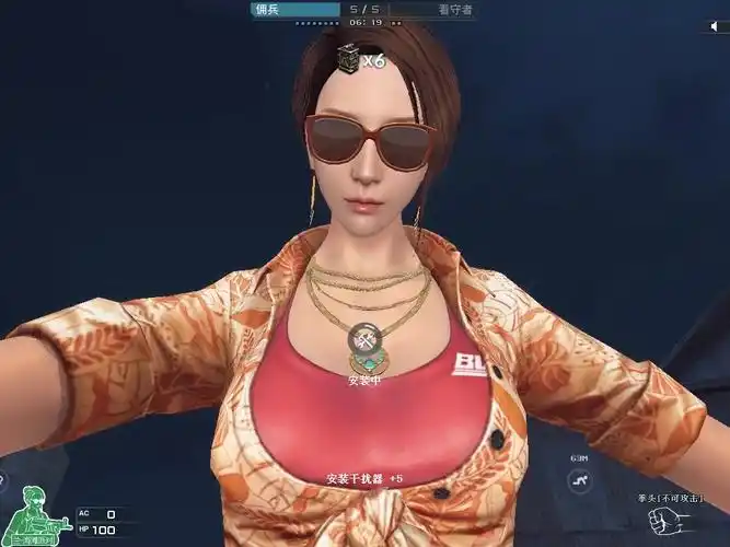 穿越火线:新人物海滩派队●兰 性感御姐 听了耳朵怀