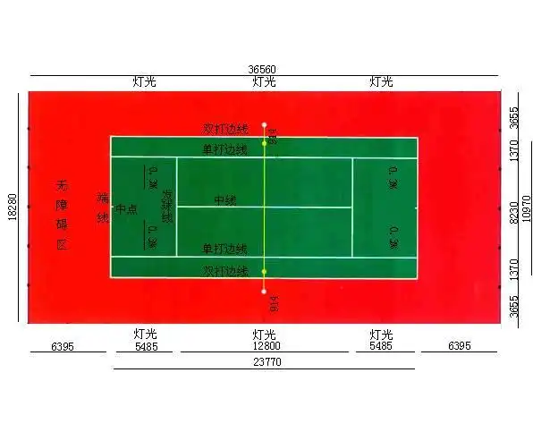 标准网球场场地尺寸