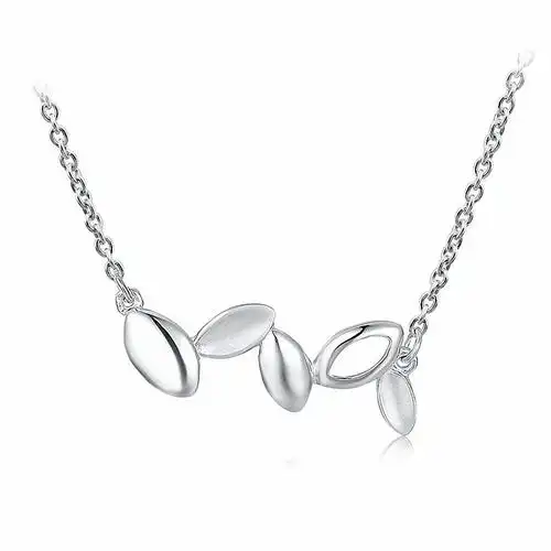 千禧之星 pt950铂金项链 时尚叶子吊坠 女士铂金套链 豆种