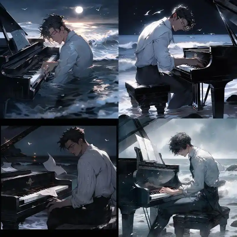 海上钢琴师.#优质头像 #禁欲系 #插画 #你的男孩 #动漫 - 抖音